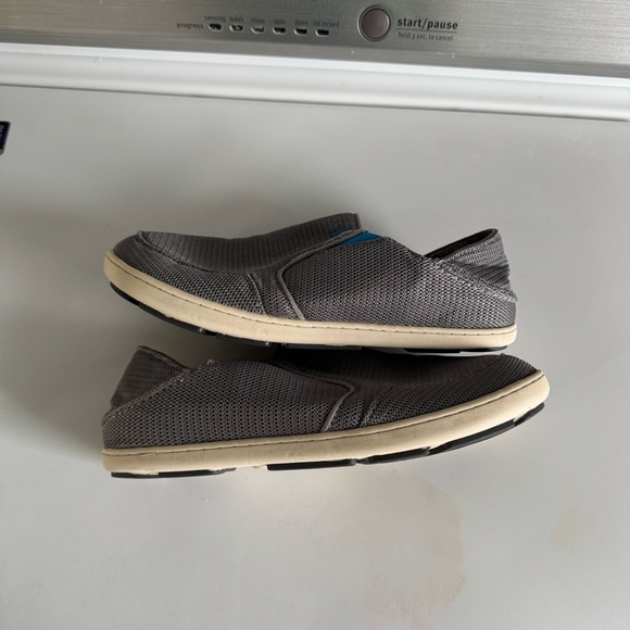 OluKai Nohea Mesh Boy's Supportive Slip On Hybrid Loafer Shoes Youth 5 Grey - Picture 5 of 11